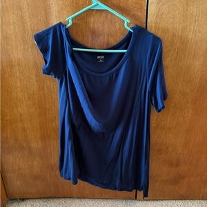 a.n.a Deep Blue Short Sleeve Tee